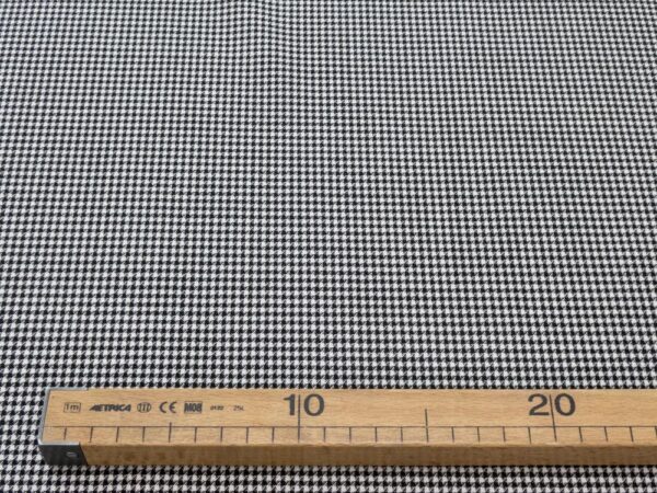 Stoff Schurwolle Pepita Midi weiss schwarz – Bild 4