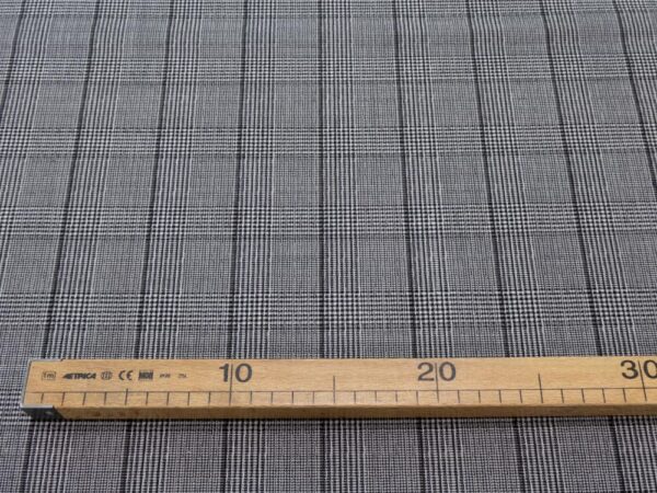 Stoff Leinengewebe Glencheck weiss-schwarz – Bild 4