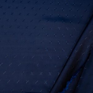 Stoff Futter X Design blau in blau
