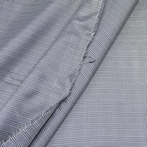 Stoff Futter Glencheck schwarz weiss