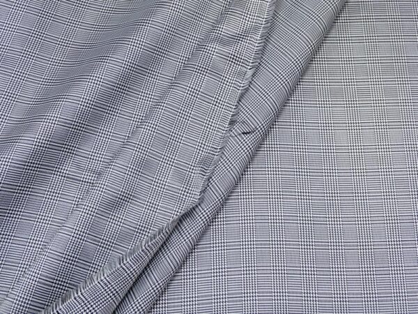 Stoff Futter Glencheck schwarz weiss