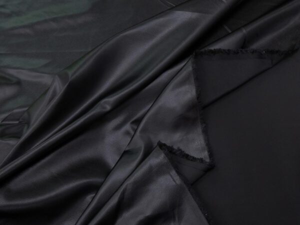 Stoff Kunstleder dünn & weich schwarz