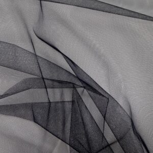 Stoff Tüll grob schwarz