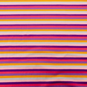 Stoff BW.el. Jersey Druck Streifen 8mm violettorange