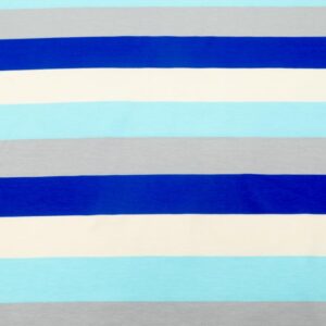 Stoff BW.el. Jersey Druck STREIFEN breit blau