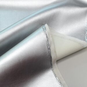 Stoff Lederimitat uni silber