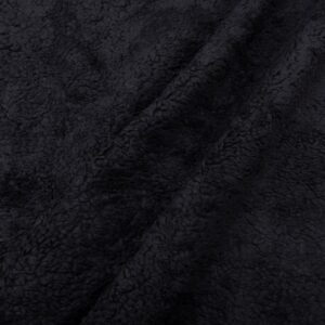 Stoff Krimmer Teddy BW schwarz