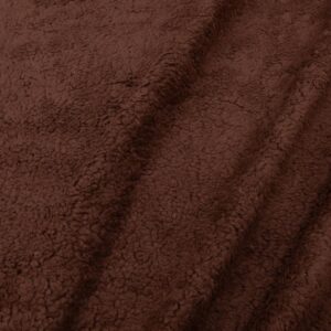 Stoff Krimmer Teddy BW braun