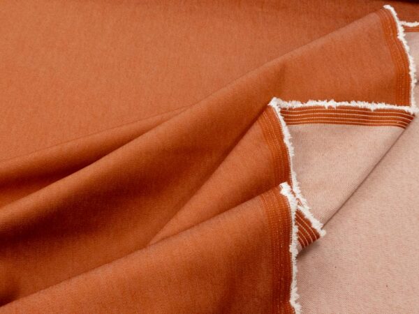Stoff Lederimitat Stretch Jeans meliert mecca orange – Bild 2