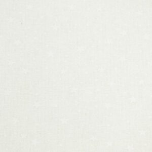 Stoff BW Cretonne weisse Sterne auf ecruweiss