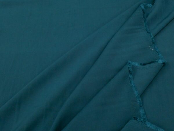 Stoff Viskose Sandwashed petrol – Bild 2