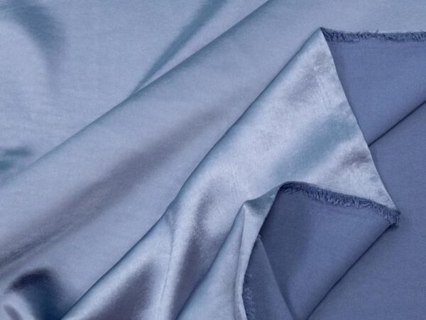 Stoff PES Satin Stretch rain washed blue