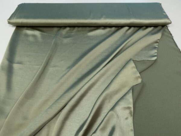 Stoff PES Satin Stretch OIL GREEN – Bild 4