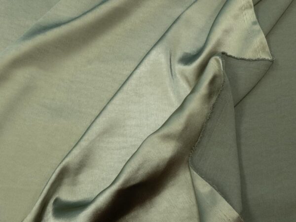 Stoff PES Satin Stretch OIL GREEN