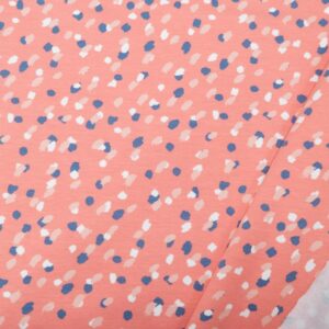 Stoff Frencht Terry Sweat Pinselstriche GOTS zert. Flamingo Pink