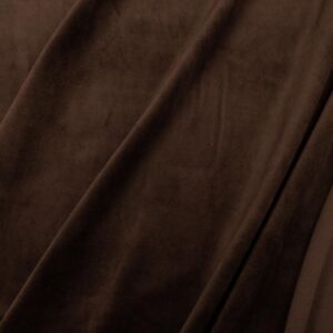 Stoff Nickiplüsch dunkelbraun