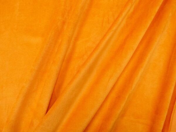 Stoff Nickiplüsch Flame orange