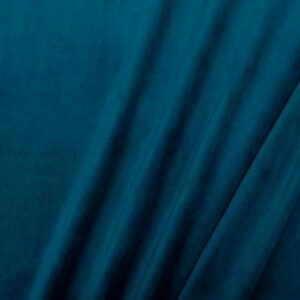 Stoff Nickiplüsch petrolblau