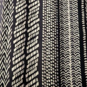 Stoff Viskose Druck anthrazit-creme Mustermix