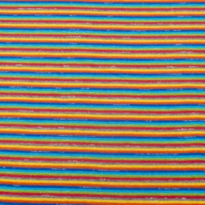 Stoff Strickschlauch glatt multicolor- glitzer Streifen