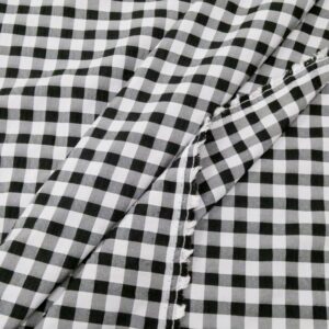 Stoff Viskose Seersucker schwarz-weiss