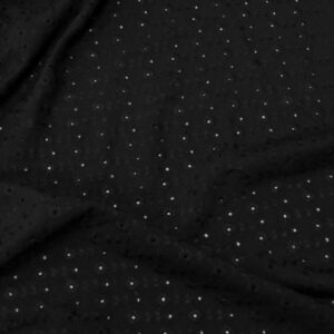 Stoff Viskose Stickerei schwarz