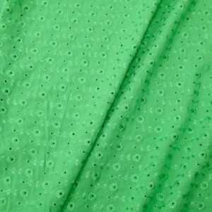 Stoff Viskose Stickerei Fern Green