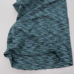 Stoff Bündchen glatt Sportdesign meliert grün-blau