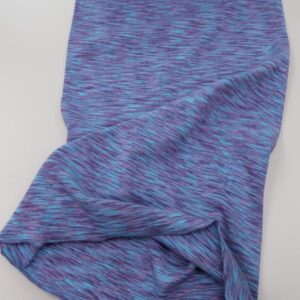 Stoff Bündchen glatt Sportdesign meliert türkis-lila