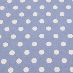 Stoff BW Cretonne wash out Punkte hellblau-natur