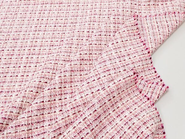 Stoff Boucle Chanel rosa – Bild 2