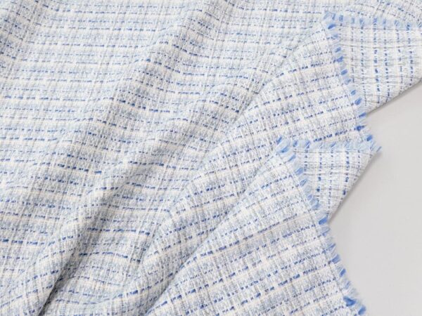 Stoff Boucle Chanel blau – Bild 2