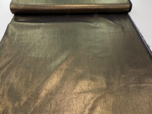 Stoff Jeans Stretch Foliendruck schwarz-goldgläönzend – Bild 4
