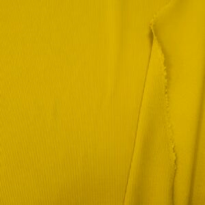 Stoff BIO RIB 2x1 Bündchen Golden Yellow