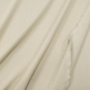 Stoff BIO RIB 2x1 Bündchen Creamy Onyx