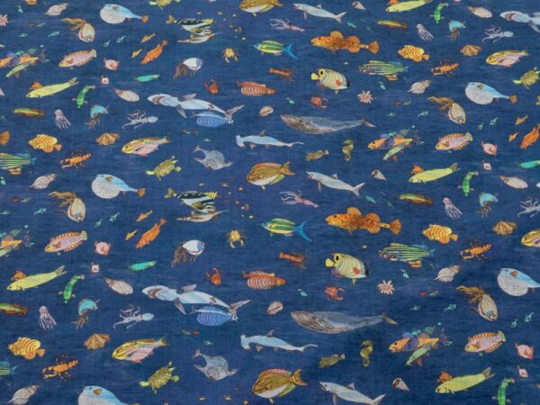 Stoff Brian's  Aquarium Tana Organic GOTS Cotton  - Brian Wildsmith Collection