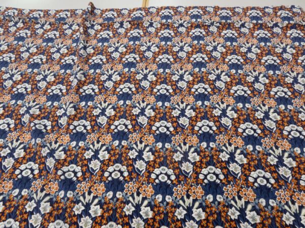 Stoff Mountain Primrose Liberty Kensington Crepe de Chine blau-rost-weiss – Bild 3