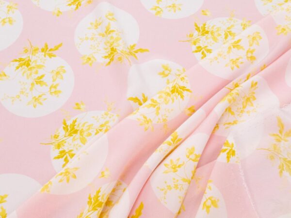 Stoff Posey Polka Kensington Crepe de Chine Pink Dolphin – Bild 2