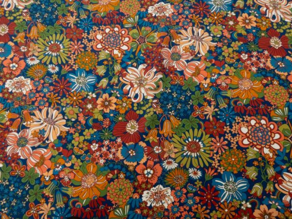 Stoff Rainbow Liberty Kensington Crepe de Chine blau-grün-orange