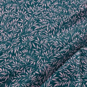 Stoff Willow Wood Kensington Crepe de Chine petrol-rosa