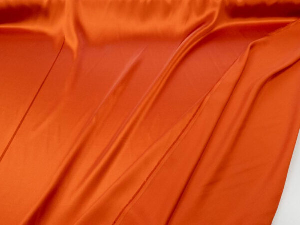 Stoff plain Dyed Belgravia Silk Satin dunkelorange – Bild 3