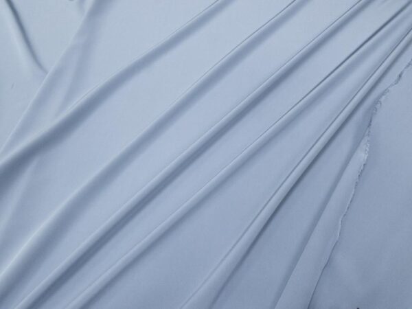 Stoff plain Dyed Kensington Crepe de Chine Silk Steel Blue – Bild 3