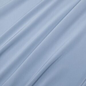 Stoff plain Dyed Kensington Crepe de Chine Silk Steel Blue