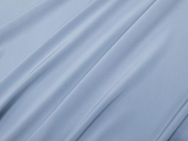 Stoff plain Dyed Kensington Crepe de Chine Silk Steel Blue