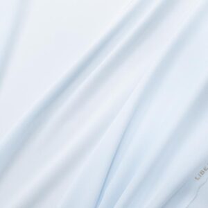 Stoff plain Dyed Kensington Crepe de Chine Silk Ice Blue