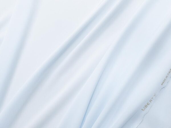 Stoff plain Dyed Kensington Crepe de Chine Silk Ice Blue