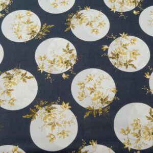 Stoff Posey PolkaTana Lawn  Cotton grau