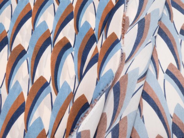 Stoff Refracted Tana Lawn  Cotton  blau-braun – Bild 2