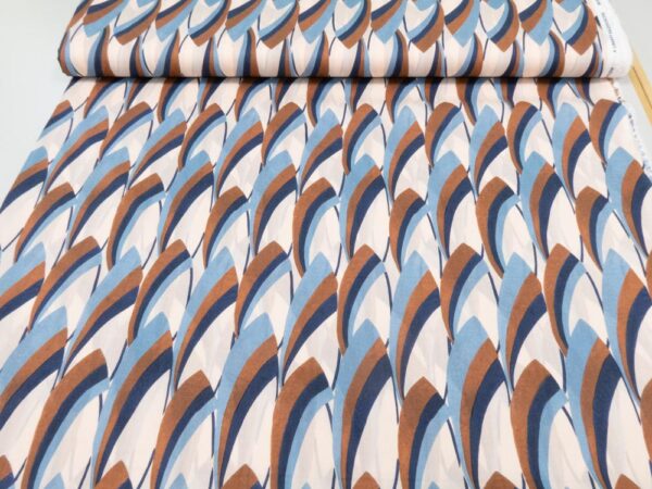 Stoff Refracted Tana Lawn  Cotton  blau-braun – Bild 3
