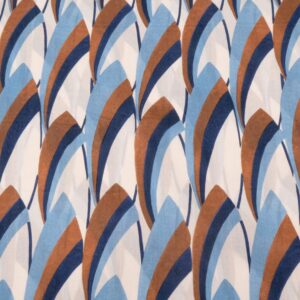 Stoff Refracted Tana Lawn Cotton blau-braun